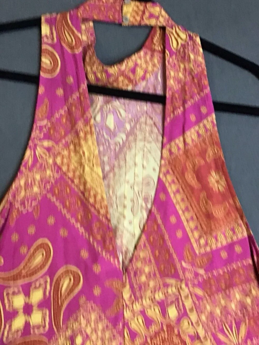 FREE PEOPLE Intimately S Beaux Mock Neck Slip Dress Pink  Pink Mini Paisley S P
